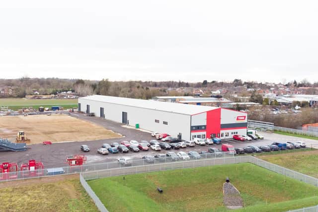 Aerial image of phase one of Tong Engineering's completed its £3.6 million building.