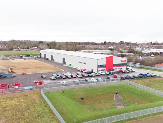 Aerial image of phase one of Tong Engineering's completed its £3.6 million building.