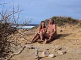 John and Donna relaxing on the beach.