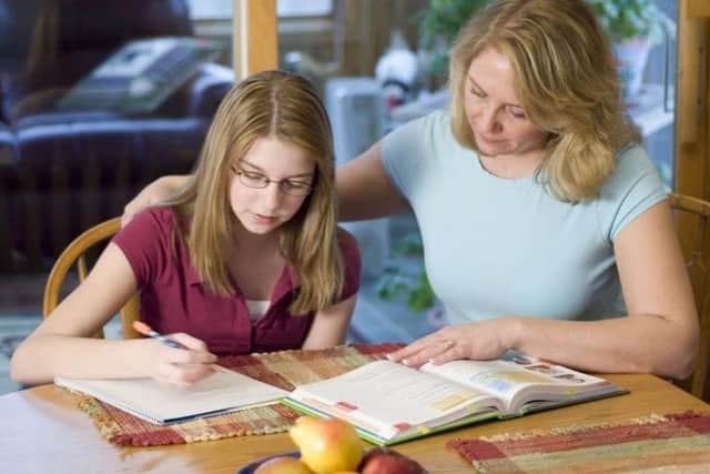 All is calm - Mother and daughter tackle a home schooling lesson - but do things always go to plan?