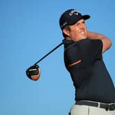 Dave Coupland tees off on the second hole during the Aphrodite Hills Cyprus Showdown in Paphos, Cyprus in November. (Photo by Andrew Redington/Getty Images)