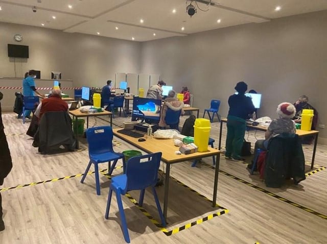Fifteen centres like this one at Skegness are now operating across the county, offering residents vaccinations closer to home.