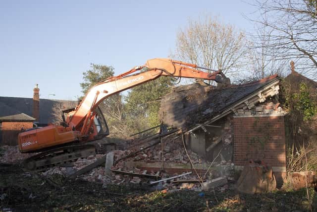 Demolition work in Skegness 10 years ago.