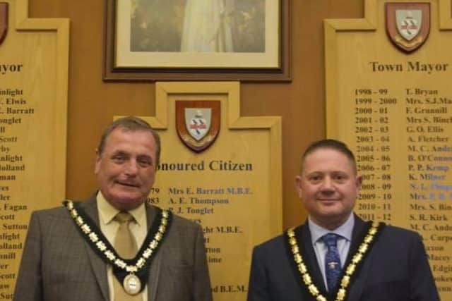 Deputy Mayor Coun Jim Carpenter (left) with the Mayor of Skegness Coun Mark Dannatt.