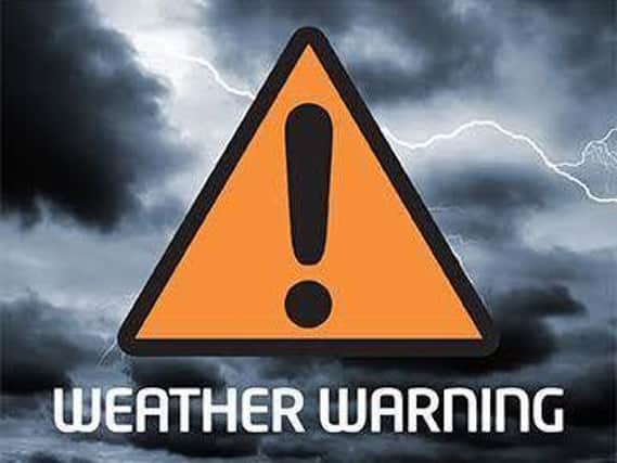 Amber and Yellow weather warnings for rain have been issued for the Skegness area.
