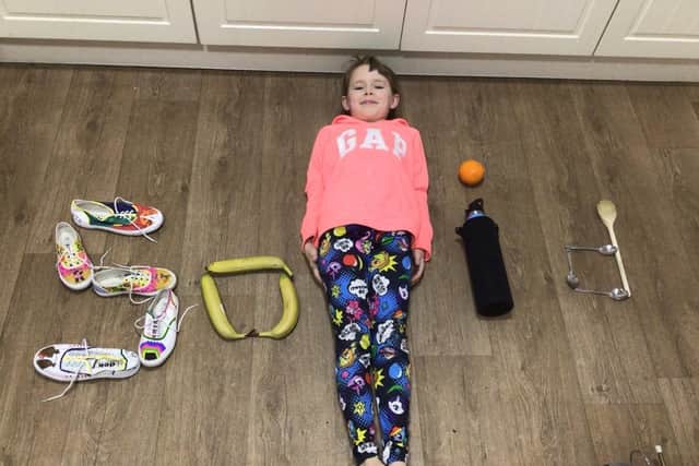 A Market Rasen primary school pupil doing creative spelling during home learning.
