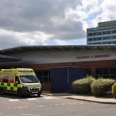 Ambulances arriving at A&E at Pilgrim Hospital in Boston.