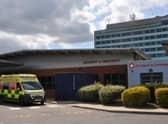 Ambulances arriving at A&E at Pilgrim Hospital in Boston.