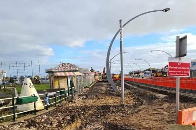 Works on Tower Esplanade in Skegness are underway.