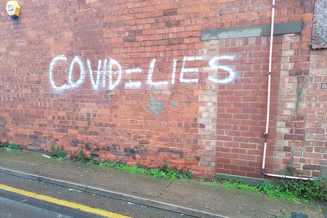 Graffiti is being removed from walls around Skegness.