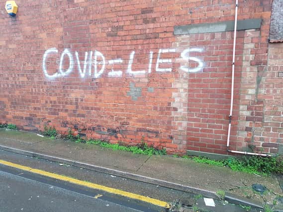 Graffiti is being removed from walls around Skegness.