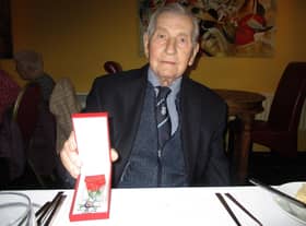 Jeff Palmer with his award