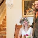 Hannah and George at their ‘Lockdown Wedding’ in September 2020.