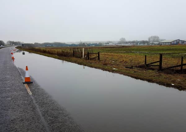 The A17 Sleaford bypass was closed westbound due to the amount of flooding on the road. Graham Potter EMN-210128-174303001