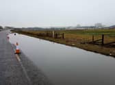 The A17 Sleaford bypass was closed westbound due to the amount of flooding on the road. Graham Potter EMN-210128-174303001