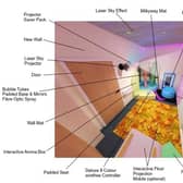 The design for the multi-sensory room at Rainbow Stars. EMN-210102-151103001