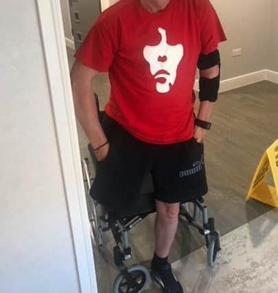 Happier days. Andrew has now returned to the new, adapted family home. EMN-210302-101450001