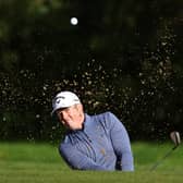 Dave Coupland plays out of the green side bunker on the fifth hole during the Dubai Duty Free Irish Open at Galgorm Spa & Golf Resort. (Photo by Richard Heathcote/Getty Images)