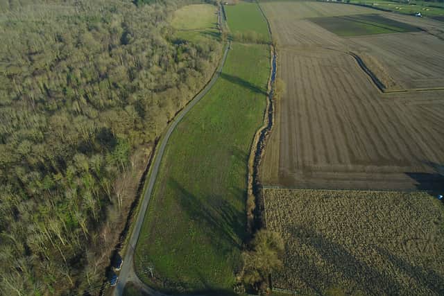 Aerial view of the stretch of Dunston beck and adjacent land which will be the focus of the project. Photo: Beeswax Dyson EMN-210302-161525001