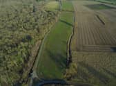 Aerial view of the stretch of Dunston beck and adjacent land which will be the focus of the project. Photo: Beeswax Dyson EMN-210302-161525001