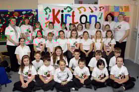 Choir members at Kirton Primary School 10 years ago.