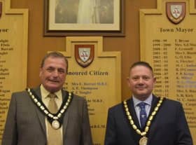 Coun Jim Carpenter (left) as Deputy Moyar, with the Mayor, Coun Mark Dannatt.