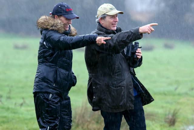 NFU President Minette Batters counting on her farm with GWCT's Peter Thompson. EMN-210502-131542001