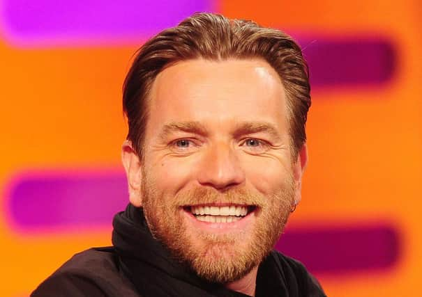 Ewan McGregor, during filming for The Graham Norton Show.