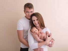 Harry Simmons, born on August 26, 2020, with mum Lucy Pearl and dad Nicholas Simmons.