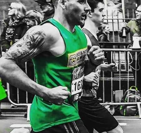 Phil Weir running the 2019 London Marathon