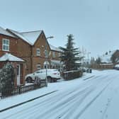 More snow falling in Sleaford this morning.