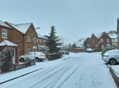 More snow falling in Sleaford this morning.