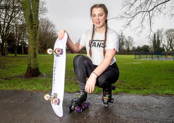 17-year-old Lyra Waters, who attends Queen Elizabeth’s Grammar School, is a double Great Britain international roller-skater.