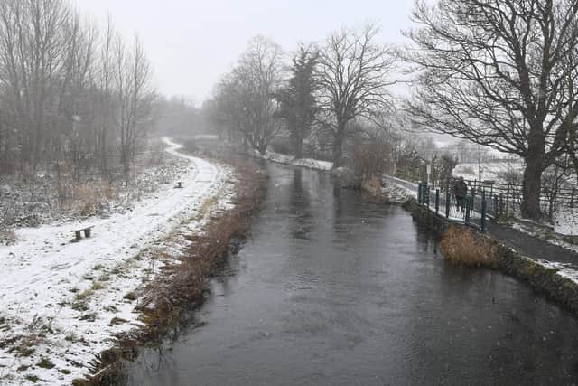 A view from the footbridge by the Sleaford Leisure Centre. EMN-210802-125800001