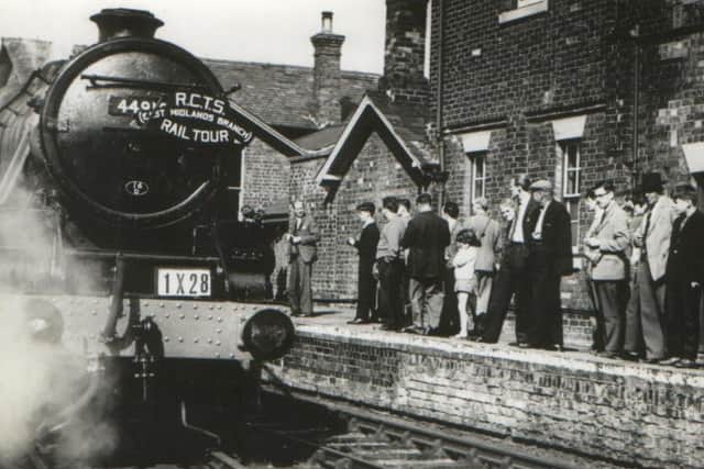 Passengers wait on the platform as a steam engine arrives at Horncastle Station - but where is the model? The last passenger train to Horncastle ran in September 1964: a special tour of mid Lincolnshire lines organised by the Railway Correspondence and Travel Society. Could Government plans to “level up” the economy as part of the recovery from covid, by investing in the the reopening of railway lines mean, that this might, after all, not have been the last passenger train to Horncastle and Woodhall Spa
