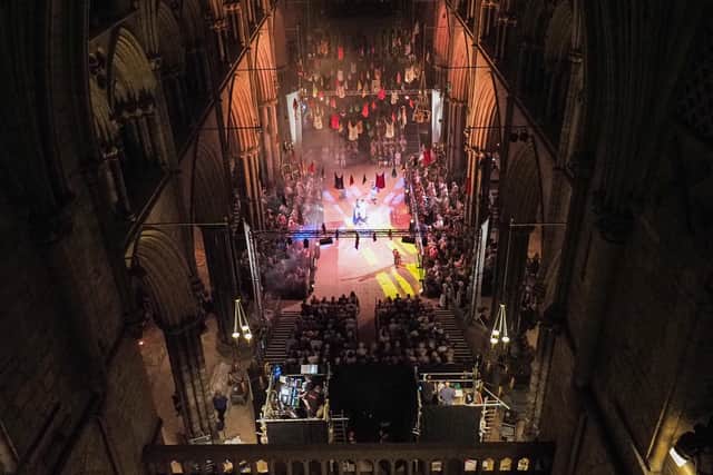 The 2019 production of ‘Oliver!’ in the nave of Lincoln Cathedral