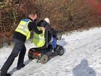 The PCSOs pushed the woman home