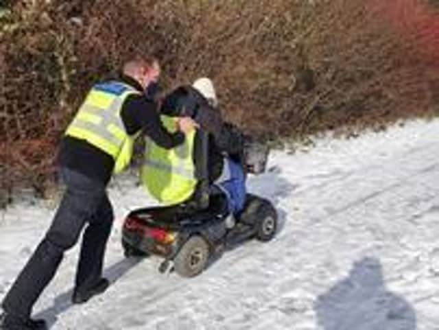 The PCSOs pushed the woman home