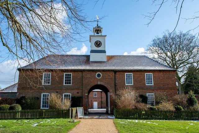 A welcome awaits through the entrance to Gunby Hall courtyard. Photo: John Aron.
