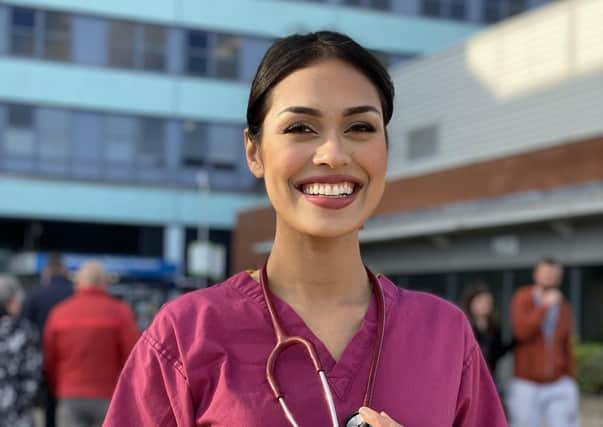 The reigning Miss England, NHS Doctor Bhasha Mukherjee