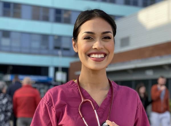 The reigning Miss England, NHS Doctor Bhasha Mukherjee