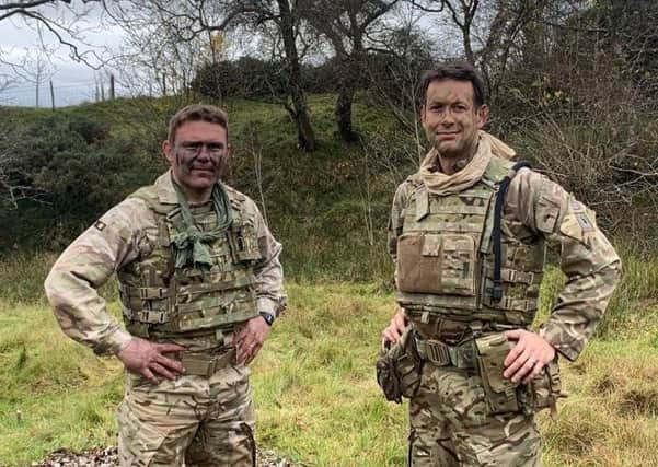 Lt Col Will Meddings 2RA CO and RSM John Rawdon on exercise prior to deploying to Mali