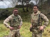 Lt Col Will Meddings 2RA CO and RSM John Rawdon on exercise prior to deploying to Mali