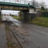 Boston Road in Sleaford, still closed on Monday due to mess left behind by the flooding.