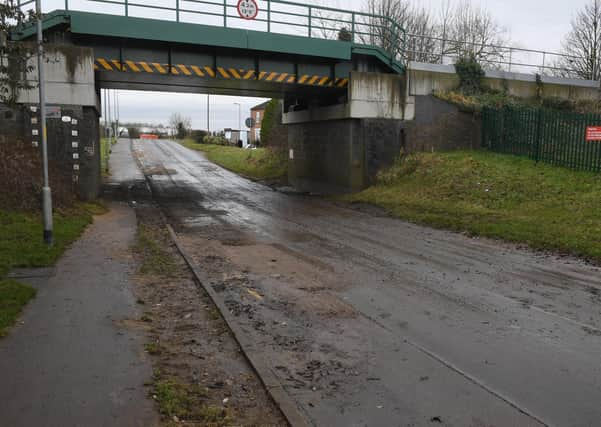 Boston Road in Sleaford, still closed on Monday due to mess left behind by the flooding.