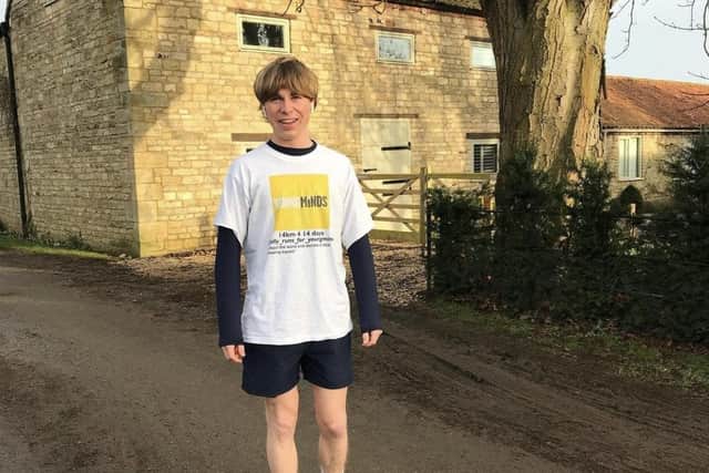 Ollie Rymer on his 14-day running challenge. EMN-210222-152802001