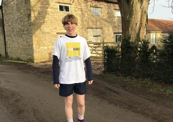 Ollie Rymer on his 14-day running challenge. EMN-210222-152802001