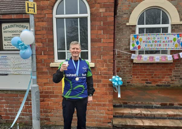 Mark Freemantle at the end of his 1,000 mile challenge