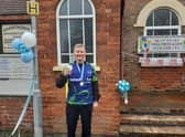 Mark Freemantle at the end of his 1,000 mile challenge