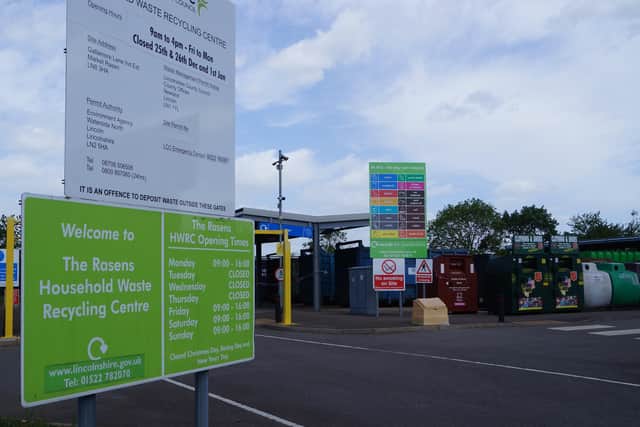 The Rasens Household Waste Recycling Centre.
